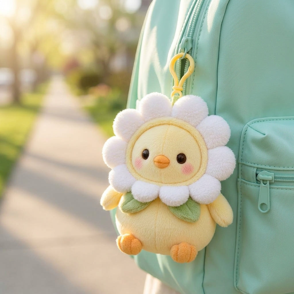 Dazzle Daisy Kawaii Flower Plush Keychain | Spring Collectible Charm